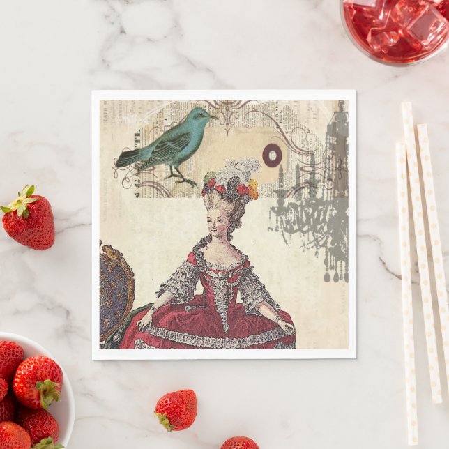 Guardanapo De Papel Lustre Paris Marie Antoinette Francês Antigo (Insitu)