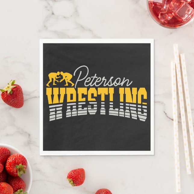 Guardanapo De Papel Lutador da Equipe da Luta da Escola de NOME Person (Insitu)