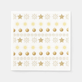 Guardanapo De Papel Luxo Dourado e Luxo Branco Festivo