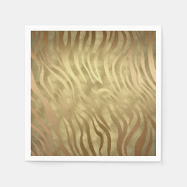 Guardanapo De Papel Luxo Dourado Luxuoso Zebra Selva Safari Glamour