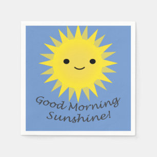 Guardanapo De Papel Luz do sol Kawaii bonito Sun do bom dia