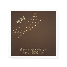 Luzes de Corda Marrom e Dourado Elegantes Casament