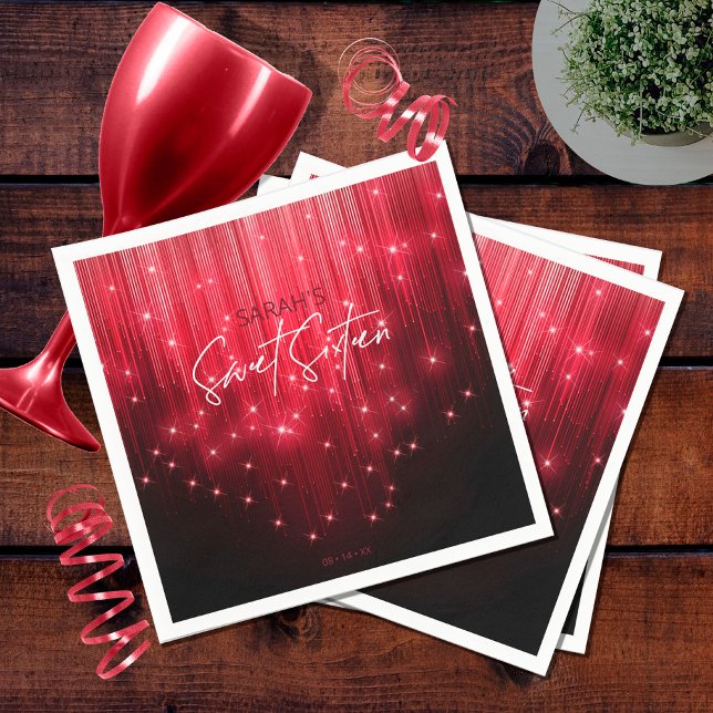 Guardanapo De Papel Luzes em cascata Doce 16 Red ID790 (Criador carregado)