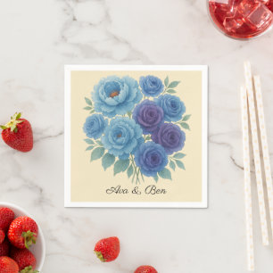 Guardanapo De Papel Lyons Blue Peony e Fig Purple Rosa Weding