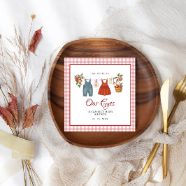 Guardanapo De Papel Maçã dos nossos olhos Fruta Queda obrigado chá de 