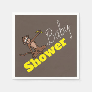 Guardanapo De Papel Macaco Cheeky, Chá de fraldas