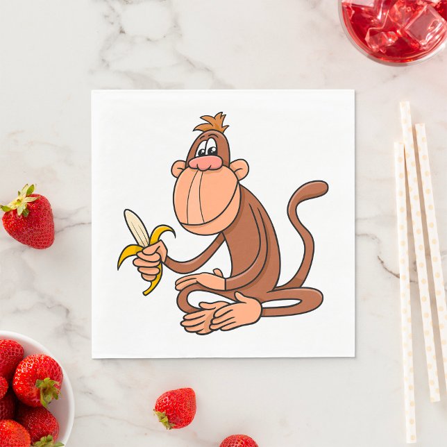 Guardanapo De Papel Macaco Com Banana (Criador carregado)