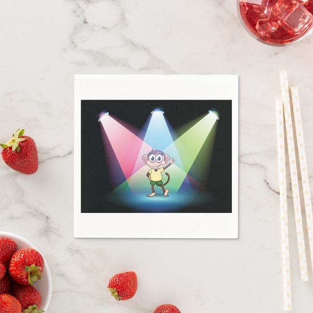 Guardanapo De Papel Macaco Em Cartazes De Papel Nápoles (Criador carregado)