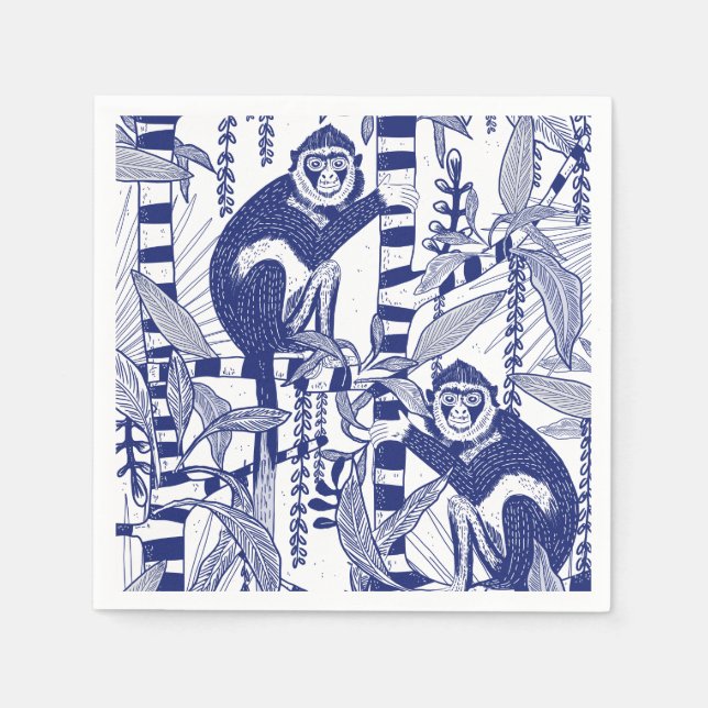 Guardanapo De Papel Macacos na Selva (Frente)