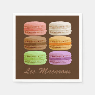Guardanapo De Papel Macarões Franceses, Pastéis Multicolores 3 Elo