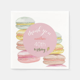 Guardanapo De Papel Macarons Franceses Aquarela Pintados à Mão