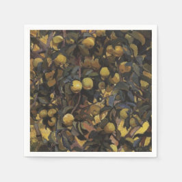 Guardanapo De Papel Maçãs nos ramos das árvores (por Serebriakova)