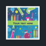 Guardanapo De Papel Mad Science Scientist Festa de aniversário Napkins<br><div class="desc">Festa de aniversário Cientista Louca de Napkins. Personalizar com qualquer texto.</div>