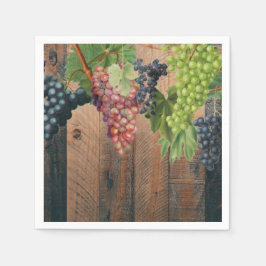 Guardanapo De Papel Madeira e Uvas de Vinha russa