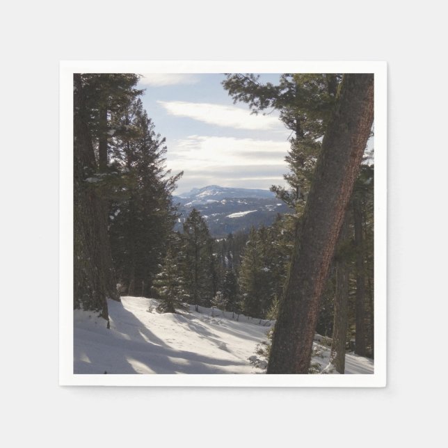 Guardanapo De Papel Madison Mountain em inverno em Montana (Frente)