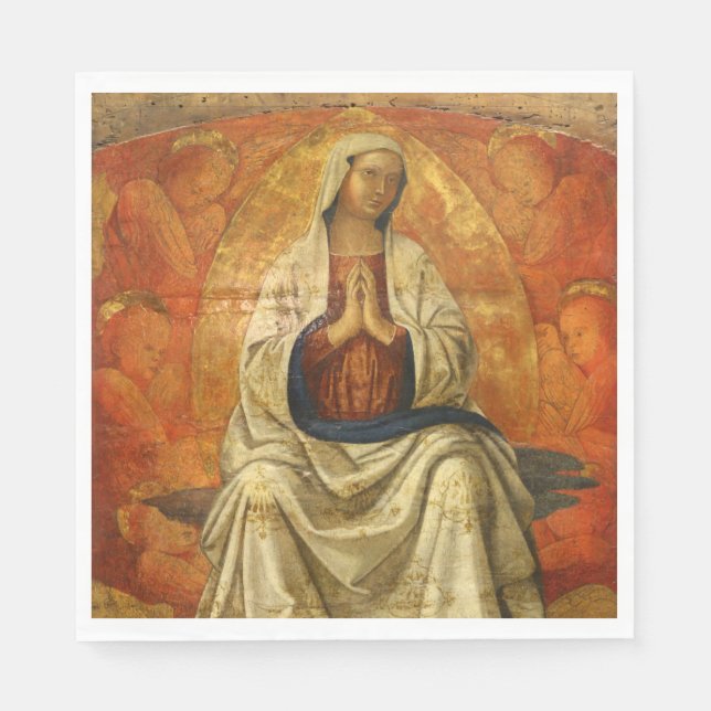 Guardanapo De Papel Madonna in Gloria (Virgin Mary Enthroned) (Frente)