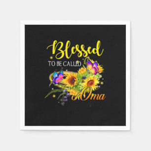 Guardanapo De Papel Mãe Arte Abençoada A Ser Chamada Oma Sunflower