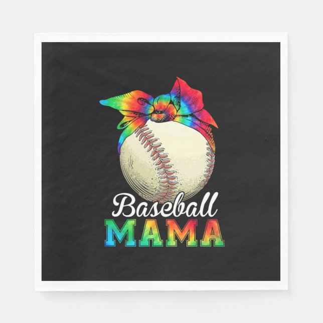 Guardanapo De Papel Mãe Arte Baseball Mama Birthday (Frente)