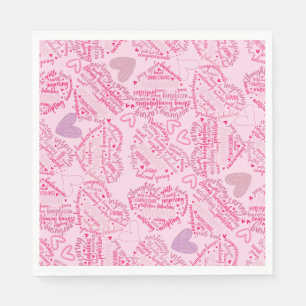 Guardanapo De Papel Mãe dias corações 01.Rosa Rosa Rosa BG