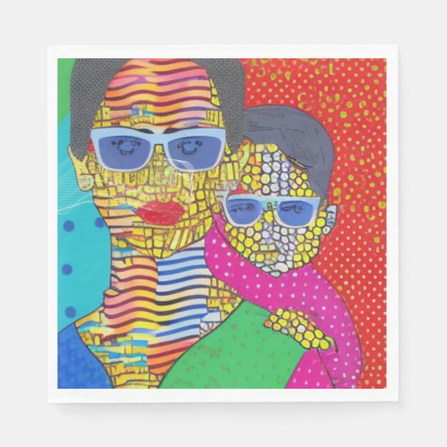 Guardanapo De Papel Mãe e Filho (Frente)