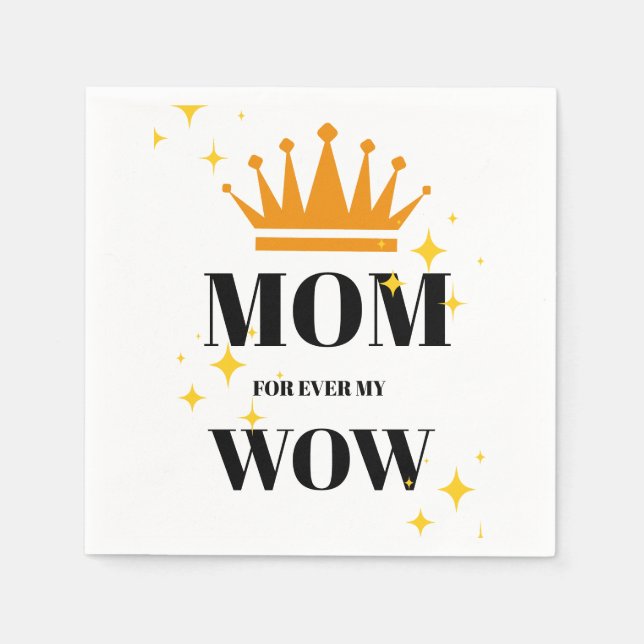 Guardanapo De Papel Mãe para sempre minha mãe,  (Frente)