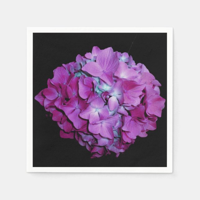 Guardanapo De Papel Magenta Hydrangeas (Frente)