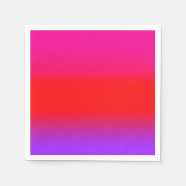 Guardanapo De Papel Magenta Vermelho Roxo Festivo Ombre   (Frente)