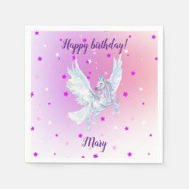 Guardanapo De Papel Magical color start white unicorn