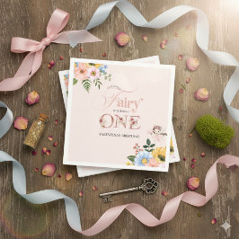 Guardanapo De Papel Magical Fairy Floral Garden Pixie Girls Birthday