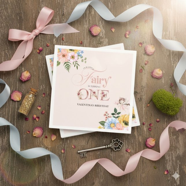 Guardanapo De Papel Magical Fairy Floral Garden Pixie Girls Birthday  (Criador carregado)