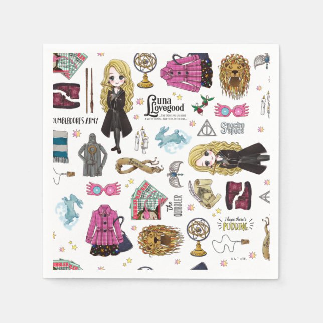 Guardanapo De Papel Magical Luna Lovegood Watercolor (Frente)