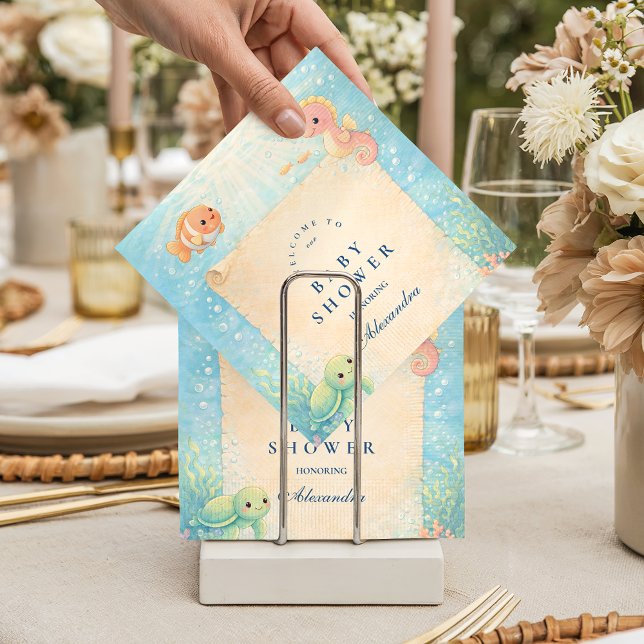 Guardanapo De Papel Magical Ocean Nursery Baby Shower (Criador carregado)