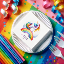 Guardanapo De Papel Magical Rainbow Unicorn Birthday