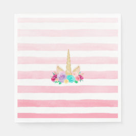 Guardanapo De Papel Magical Unicorn, cor-de-rosa achatado Napkins
