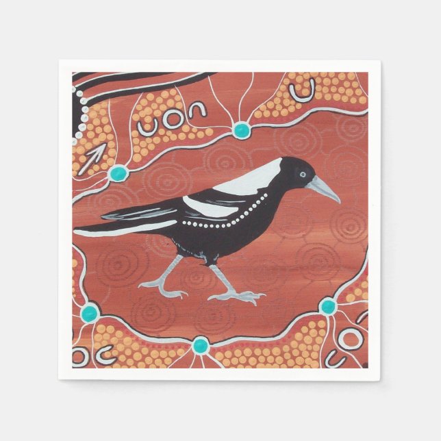 Guardanapo De Papel Magpie Dreaming Napkins (Frente)
