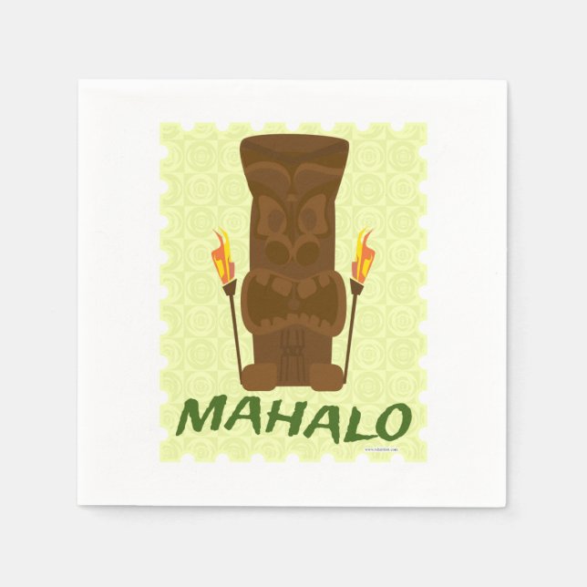 Guardanapo De Papel Mahalo Tiki Deus (Frente)