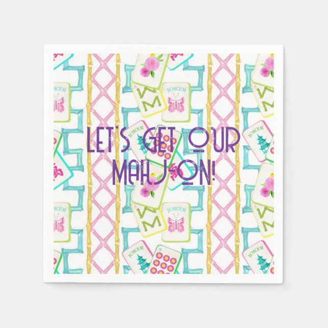 GUARDANAPO DE PAPEL MAHJONG COCKTAIL NAPKINS (Frente)