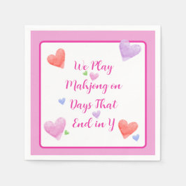 Guardanapo De Papel Mahjong Days End in Y Watercolor Heart (O coração