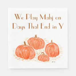 Guardanapo De Papel Mahjong Dot Crack Bam Watercolor Pumpkins