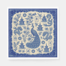 Guardanapo De Papel Mahjong Toile Napkins or Guest Towels