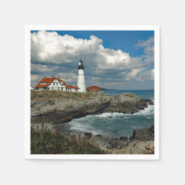 Guardanapo De Papel Maine Portland Head Lighthouse Foto