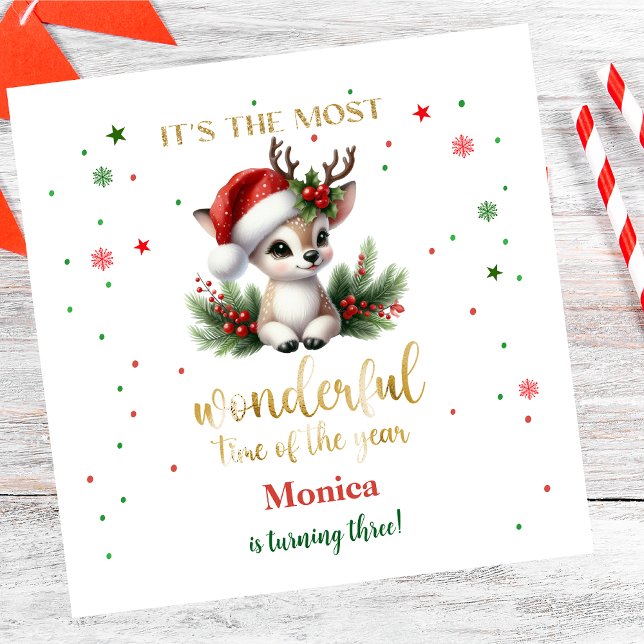 Guardanapo De Papel Mais maravilhoso dia de aniversário de natal (Criador carregado)