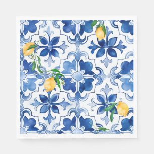 Guardanapo De Papel Majolica, limão, azulejos sicilianos,