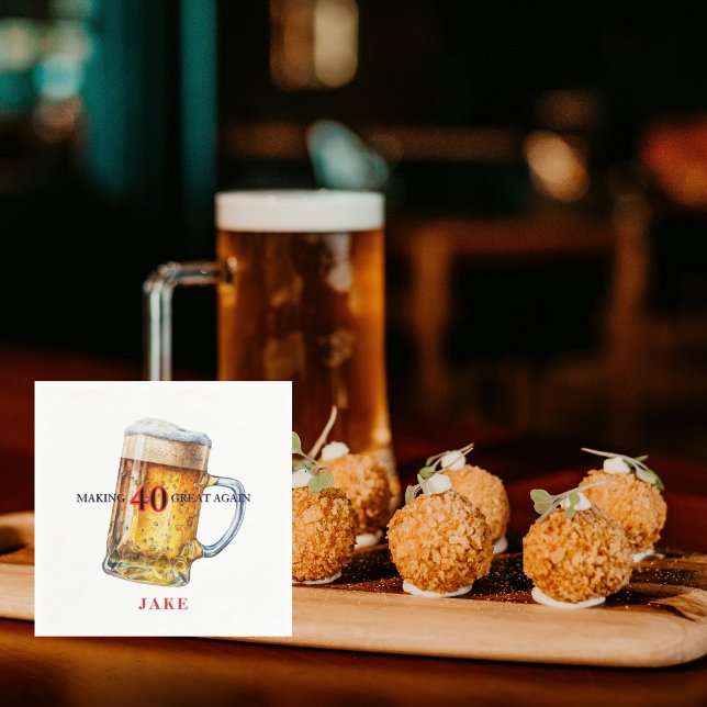 Guardanapo De Papel Making 40 Great Again Beer Birthday Party (Criador carregado)