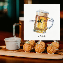 Guardanapo De Papel Making 40 Great Again Beer Birthday Party II