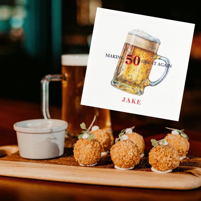 Guardanapo De Papel Making 50 Great Again Beer Birthday Party (Criador carregado)