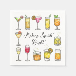 Guardanapo De Papel Making Spirits Bright Christmas Cocktail