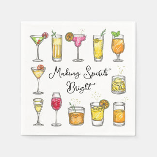 Guardanapo De Papel Making Spirits Bright Christmas Cocktail