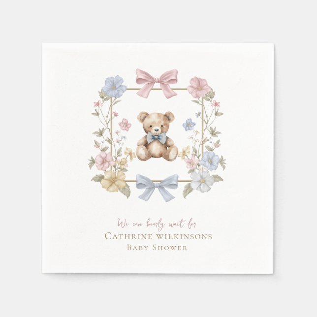 Guardanapo De Papel mal podemos esperar baby shower  (Frente)
