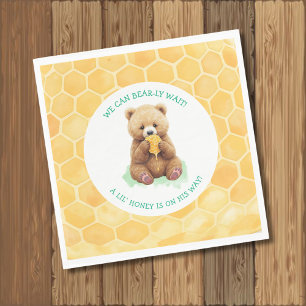 Guardanapo De Papel Mal Podemos Esperar! Churrasco de Bebê do Urso e M